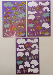 Vintage 1980s Sticker Lot Partials Various Brands Incl Lisa Frank AS IS