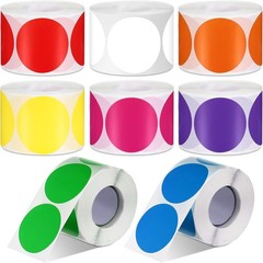 4000 Pcs 2-Inch Dot Stickers – Self-Adhesive Color Coding Labels in 8 Colors