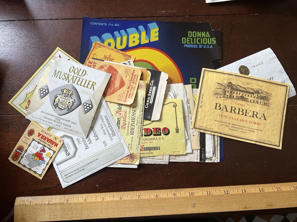 Lot of Not So Perfect Labels and Seed Packet, Great for Craft Projects.