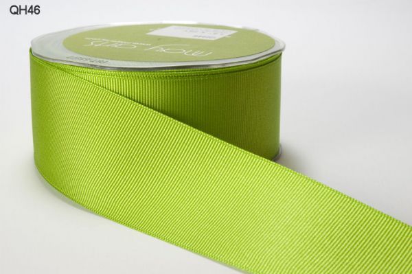 MAY ARTS RIBBONS~GROSGRAIN~PARROT LIME GREEN~1 & 1/2 INCH X 1 YARD!