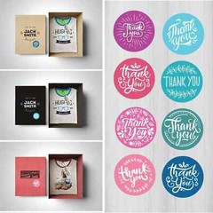1000pcs Assorted Floral Thank You Stickers Round Sealing Labels 1″ Self-Adhesive