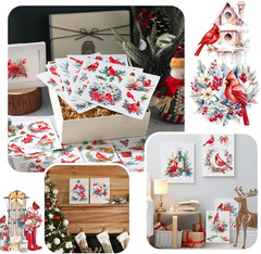 12 Sheets Christmas Rub on Transfers for Crafts and Furniture Christmas Rub on T
