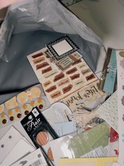 Scrapbooking Embellishments Paper Craft Lot Stickers Brads Frames Vellum 4 Lbs