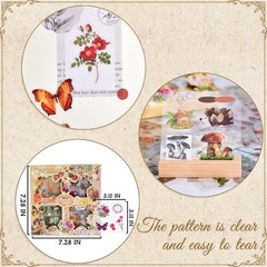 Beautiful 510PCS DIY Sticker Set with Vintage Flowers & Insects for Journaling