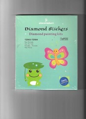 Diamond Art Sticker Kit 18 Pack Animal Stickers Kids DIY Craft Gem Painting 5+