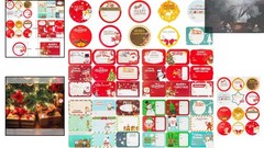 144-Pack Xmas Stickers with 36 Jumbo Designs – Versatile Labels for Every Gift