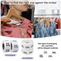 3500 Pcs Clothing Size Stickers, 1 Inch Round Self Adhesive, 7 Sizes XS-S-XXX…