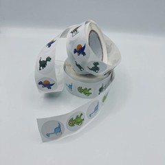 1000pcs Round Dinosaur Stickers for – Teacher Reward & Potty Training Sticker…