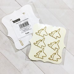 CraftSmart Unicorn Paper Clips 12 Gold Designer Fashion Planner Accessory