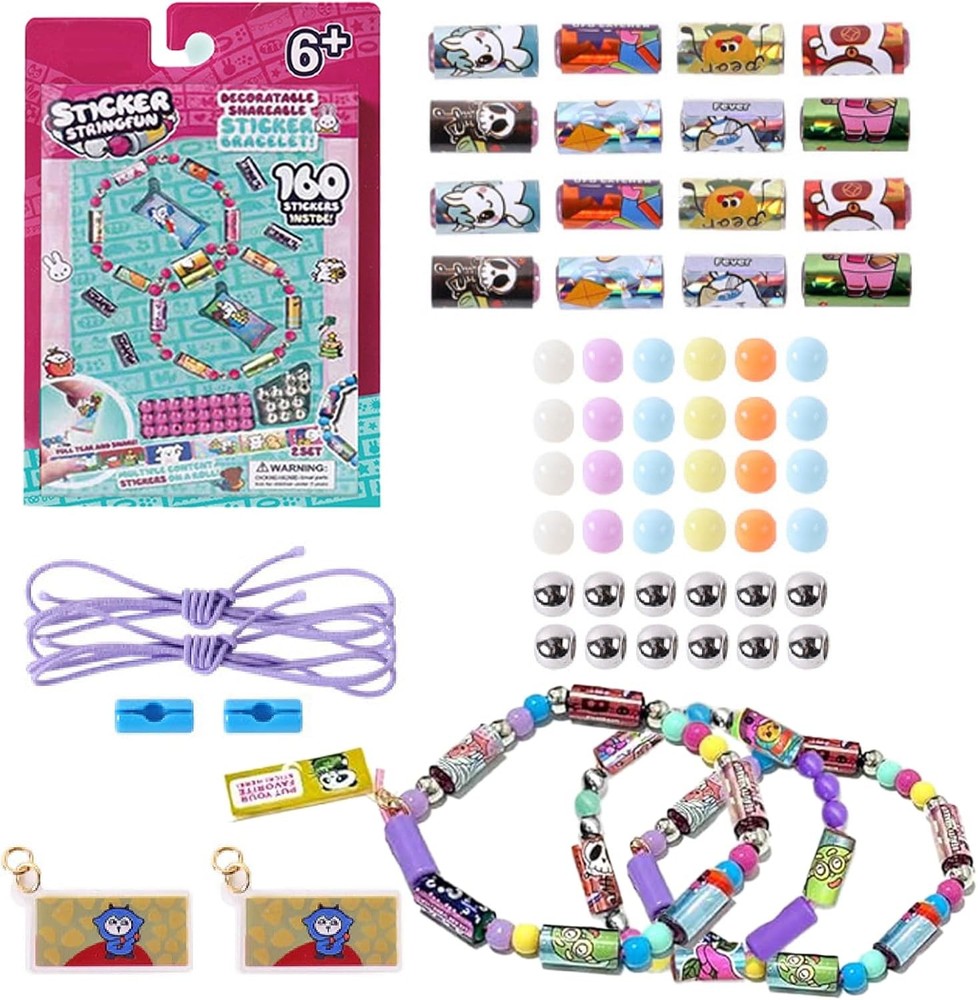 Creative Sticki Rolls Bracelet Kit, DIY Sticker Craft for Kids, Craft Stickers