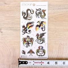 Remarkable Rainbow Creatures Stickers – Fantasy Sticker Sheet – Scrapbooking