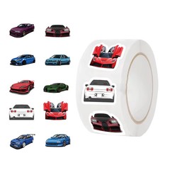500Pcs/Roll Children Cars Reward Stickers School Students Cartoon Encourageme…
