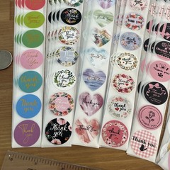 200pcs Cute Thank You Stickers 1” Small Business for Decorate Envelopes Sealing