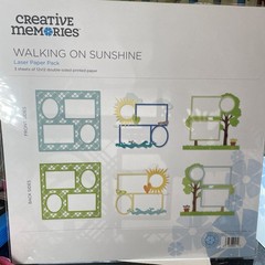 Creative Memories Walking on SunShine Laser Paper Pack 3 Sheets 12×12 Brand New
