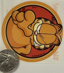 GARFIELD CIRCLE #3 Stickers Nickelodeon•Animal•Cat•Chubby•Cartoon•Card Making•