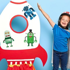 24 Sheets Make Your Own Robot Stickers Make A Face Stickers for Kids Toddlers wi