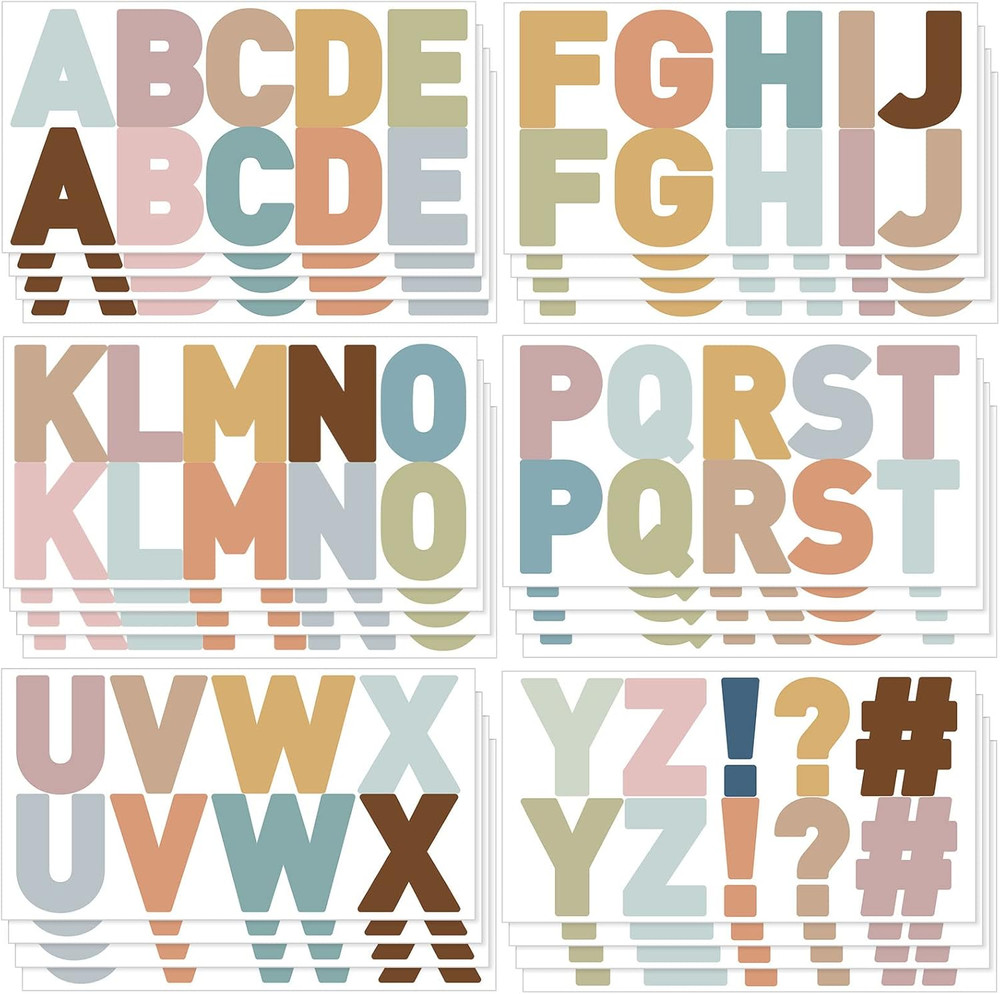 232 Pcs 24 Sheets Boho Letter Stickers 2.5 Inch Large Alphabet Letters Self Adhe