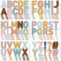 232 Pcs 24 Sheets Boho Letter Stickers 2.5 Inch Large Alphabet Letters Self Adhe