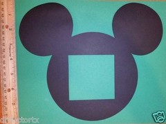 MICKEY MOUSE PHOTO FRAME FITS 8-1/2 X 11 FRAME! INCLUDES BLACK & RED MAT SQUARES
