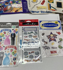 Lot of School- and Sports-Themed Scrapbooking Paper & Stickers