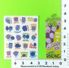 Eureka Grape Scented Scratch & Sniff Bookmark & Sticker Sheet Set Retired