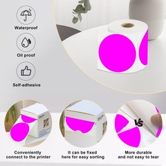 3 X 3 Inch Color Coding Dot Labels Circle Thermal Printable Waterproof Round …