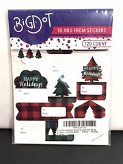 BiGDoT Christmas Gifts TO & FROM Sticker Labels Red & Green Plaid 10 Pages