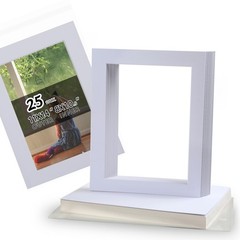Acid Free 25 Pack 11×14 Pre-Cut Mat Board Show Kit for 8.5×11 Photos, Prints …