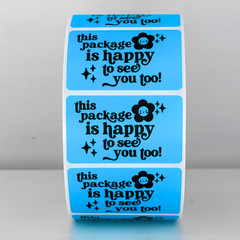 Happy to See You Stickers Labels Small Business Packaging Supplies