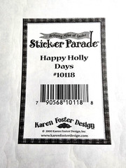 Karen Foster Happy Holly Days Christmas Lights Clear Stickers Borders 2000 NOS