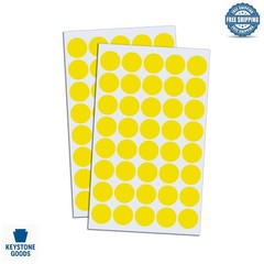 2000 Yellow 3/4″ Round Dot Labels Sticky Paper Circles for Office & Craft