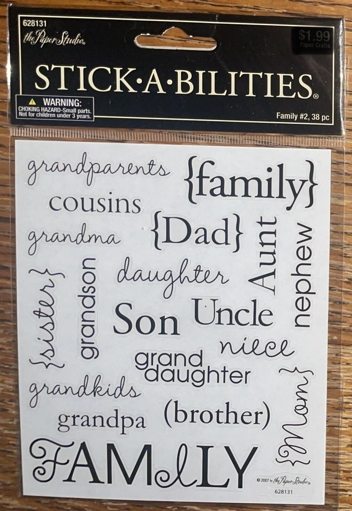 Stickabilities The Paper Studio Family Dad Mom Grandma Grandpa Aunt Uncl Sticker