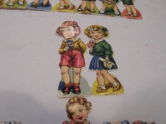 LOT VINTAGE PZB PAUL B ZOECKE CHROMOLITHOGRAPH DIE CUT BOY & GIRL SCRAPS
