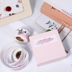 3 Rolls 1 X 3 Inch Thank You Sticker, Thank You Stickers Small Pink&White