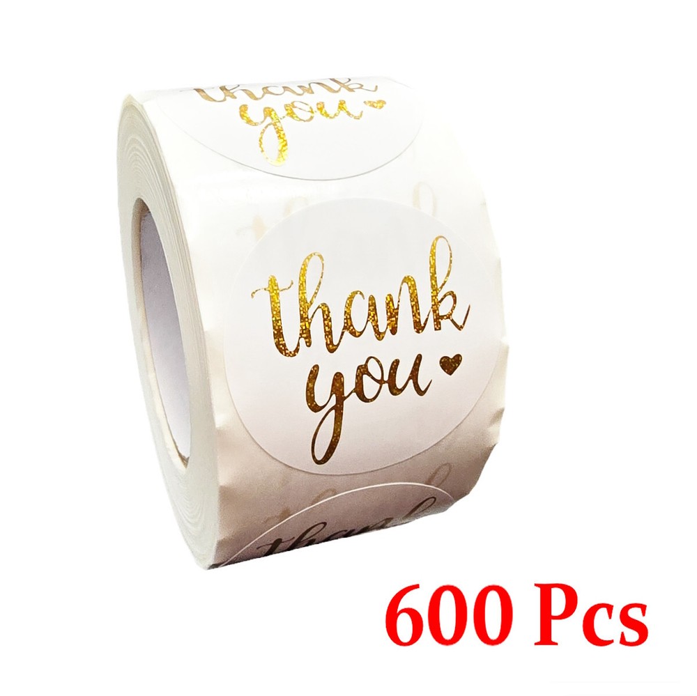 600 Pcs 1.5″ Thank You Sticker – Sincere Gratitude Thank You Stickers Labels
