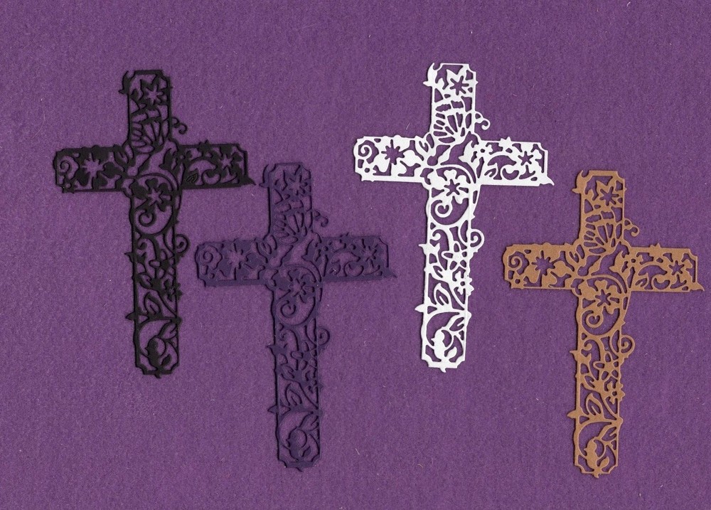 CROSS # 4 Jesus Easter die cuts scrapbook cards