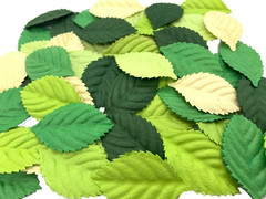 Handmade 100 Pcs Mixed Leaves 45X29Mm Mulberry Paper Leaves Scrapbooking Wedding