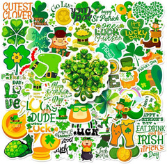 50PCS St. Patrick’S Day Stickers Decorations Waterproof Irish Stickers for Water