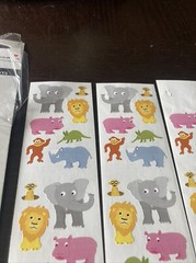 Mrs Grossman’s Stickers Chubby Jungle Animals Safari Lion Elephant Rhino Monkey