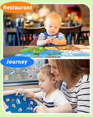Benresive Reusable Sticker Book for Toddlers 2-4 Years, 3 Sets Travel Stickers f