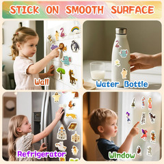 Reusable Sticker Books for Toddlers 1-3, Puffy Stickers for Ages 2-4 (3 Set)
