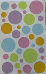 POLKA-DOT Sticker Sheet(29pcs) Pastel•Confetti•Rainbow•Card Making•Scrapbooking•