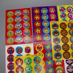 Vtg Trend Enterprises Scratch ‘N Sniff Lot of 8 Full Sheets 120 Stickers