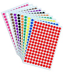 3000 Colored Dot Labels,3/8 Inch Round Stickers,for Planners,Notes,Multicolor