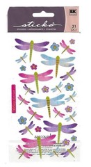 Large Lot of Stickers and Presswood Door Hanger – Sea Life, Dragonflies, Stars