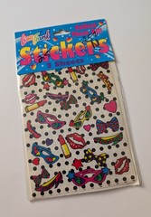 New Vintage Lisa Frank Sticker 2 Sheet Pack S125 Sunglasses Lipstick Bows