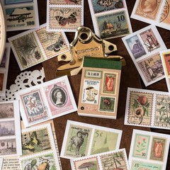 6 Sets 300 Pcs Washi Stickers Book, Vintage Aesthetic Sticker Set for Journaling