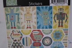 BBP ~ Bazzill Basics Robot and Phrase Stickers Scrapbooking Journalling Crafts