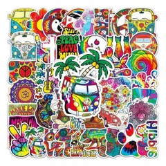 Classic 60’s Hippie Tie Die Stickers Vinyl Decals Music Oldies Pack Lot 50pcs