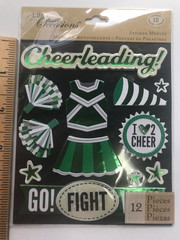 Cheer Scrapbook Stickers Lot K & Company Sticko Karen Foster Cheerleader Varsity